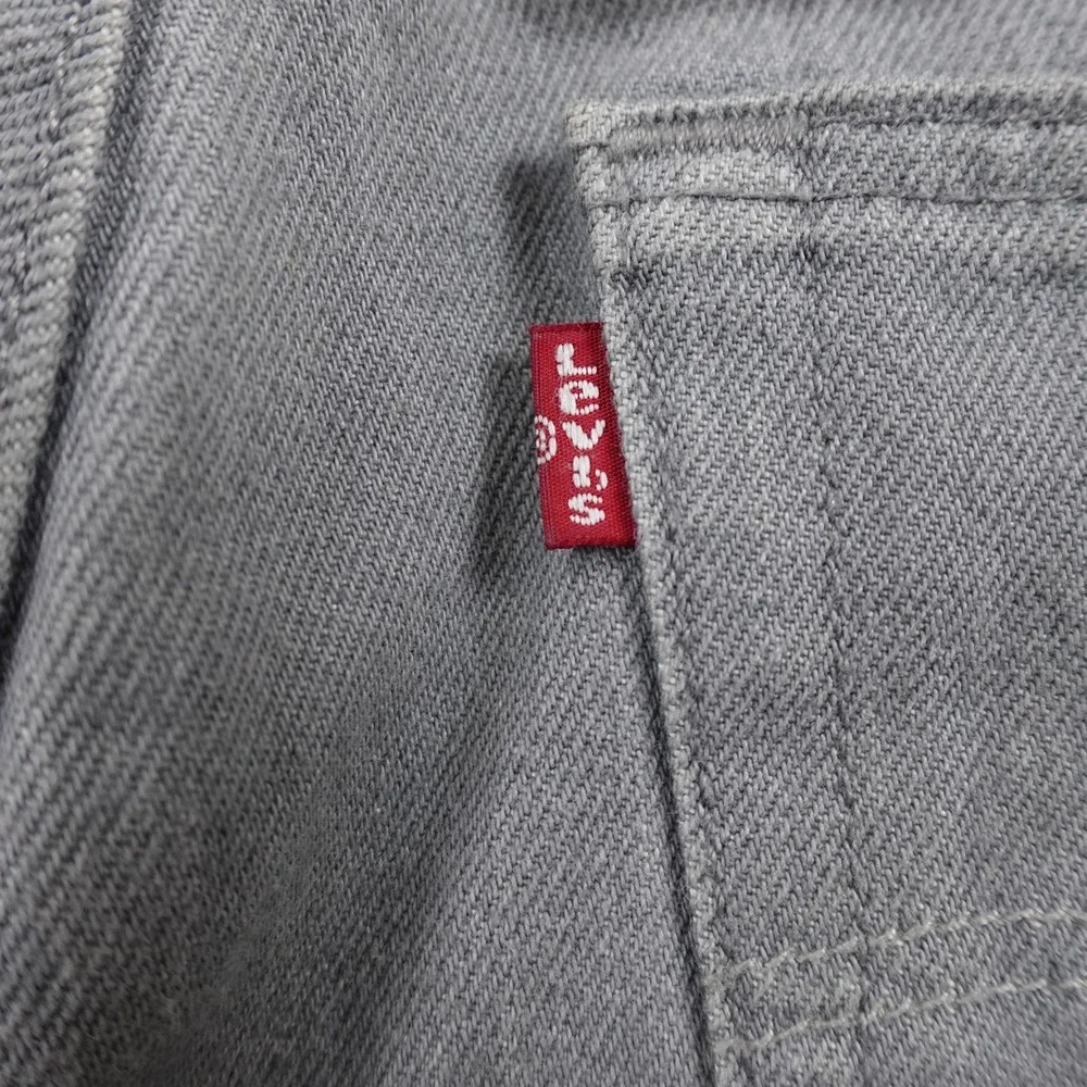 Levis Jeans Mens 30X32 Black Gray Denim Pants 501‎ Button Fly Straight Western